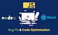 fix your node js, react js bugs, errors or issues