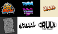 design you a trendy text logo