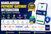 integrate bangladeshi payment gateways into your website or application