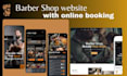 do barbershop website hair salon spa yoga beauty appointment booking website