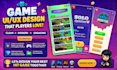 design 2d 3d game UI for mobile, PC and unity