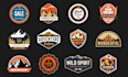 design clean badge patch round sticker tshirt logo design