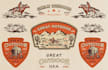 draw vintage retro badge outdoor design for logo or  t shirt