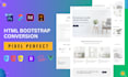 convert PSD, figma, or xd to a responsive HTML, css website