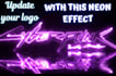 create a custom neon logo animation intro