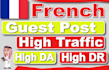 do french guest post with high da DR backlinks