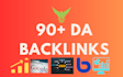 create white hat backlink building on 90 plus da websites with premium drip feed