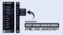custom sidebar menu creation using HTML, CSS, and javascript