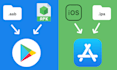 publish your android or ios app on the app store or play store