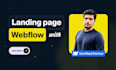 develop a landing page in webflow