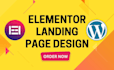 create an attractive elementor landing page design or website design