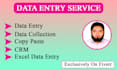 do data entry, excel, scraping, typing, copy paste and product listing work