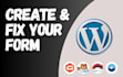 create and fix contact form or gravity form or wordpress form