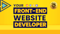 create front end website using HTML CSS javascript