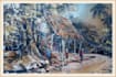 paint a landscape in real acrylic on canvas