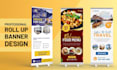 design amazing roll up banner, pull up or retractable banner