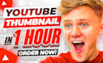 make professional youtube thumbnail designs in 1 hour