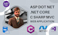 develop asp dot net mvc dot net core c sharp web application
