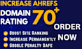 increase DR 70 plus in 10 days guaranteed domain rating