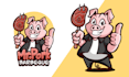 create animals cartoon logo for your business