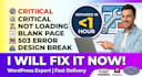 fix wordpress website not loading, design break, blank page, 503 critical error