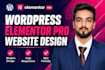 design modern wordpress website with elementor pro