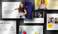 education template and 3d cartoonist slides