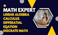 help you in calculus, linear algebra, differential equation discrete math expert