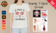 create typographic trendy t shirts design for you