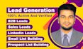 build b2b targeted lead generation prospect email list to increase your sales