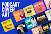 design incredible podcast cover art and podcast logo