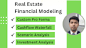 create investor ready custom real estate financial model and financial proforma