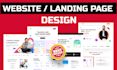 do a responsive landing page UI UX website design in figma