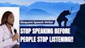 write a motivational, persuasive speech within 24 hours