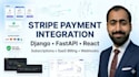 integrate stripe payment gateway in django fastapi react app