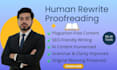 manually paraphrase, proofread, and rewrite your content