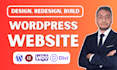 build responsive wordpress website design and redesign website
