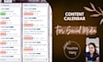create a customized social media content calendar starting at 5 dollars only