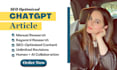 do SEO ai article writing with chatgpt, openai, and chatbots to get more traffic