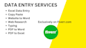 data entry, copy paste, web research