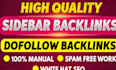 provide 150 sidebar blogroll footer high da backlinks