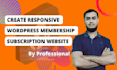 redesign subscription website membership website with wordpress