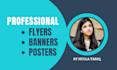 design professional flyer, banner and posters on canva
