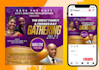 create a custom event church flyer, postcard design, in 6hrs
