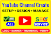 create and setup youtube channel with logo and banner