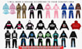 create y2k clothing design like zip up hoodie or tracksuit