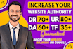 increase domain rating ahrefs dr ur domain authority moz da tf by seo backlinks