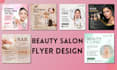 design beauty salon, spa, hair, eyelash, skin care  price list flyer