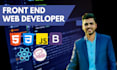 do front end web development in html css reactjs