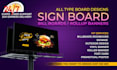 design print ready billboards, sandwich board, rollup banners, standee